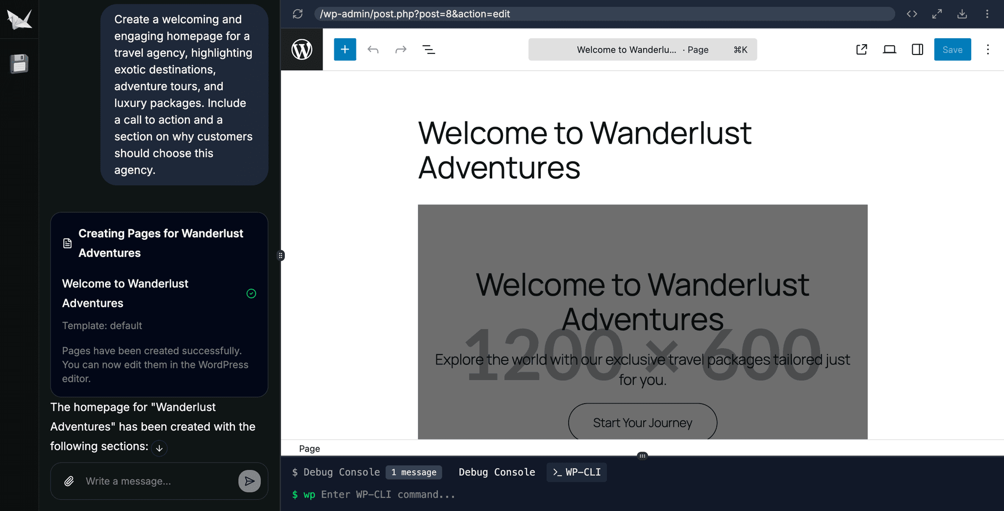 WordPress AI Screenshot
